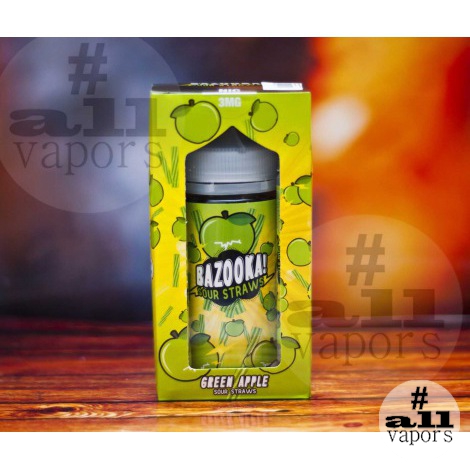 Bazooka Green Apple sour straws 200 мл
